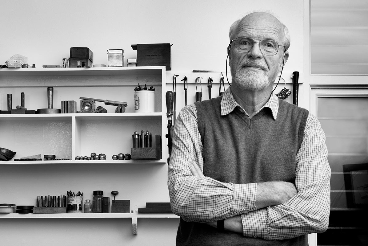 Rudolf Heltzel in his workshop at 10 Patrick Street, Kilkenny City , Ireland