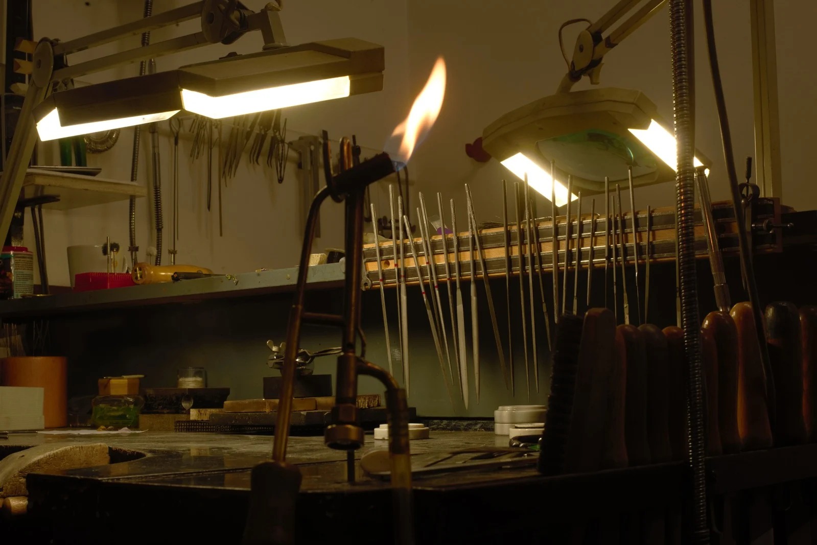 Tools in Rudolf Heltzel's workshop at 10 Patrick Street, Kilkenny City, Ireland