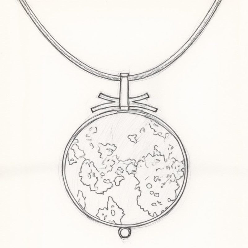 Rudolf Heltzel lapis lazuli pendant concept sketch