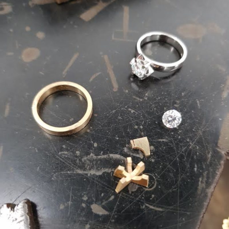 Engagement Rings Being Handcrafted in Rudolf Heltzel's Workshop In Kilkenny