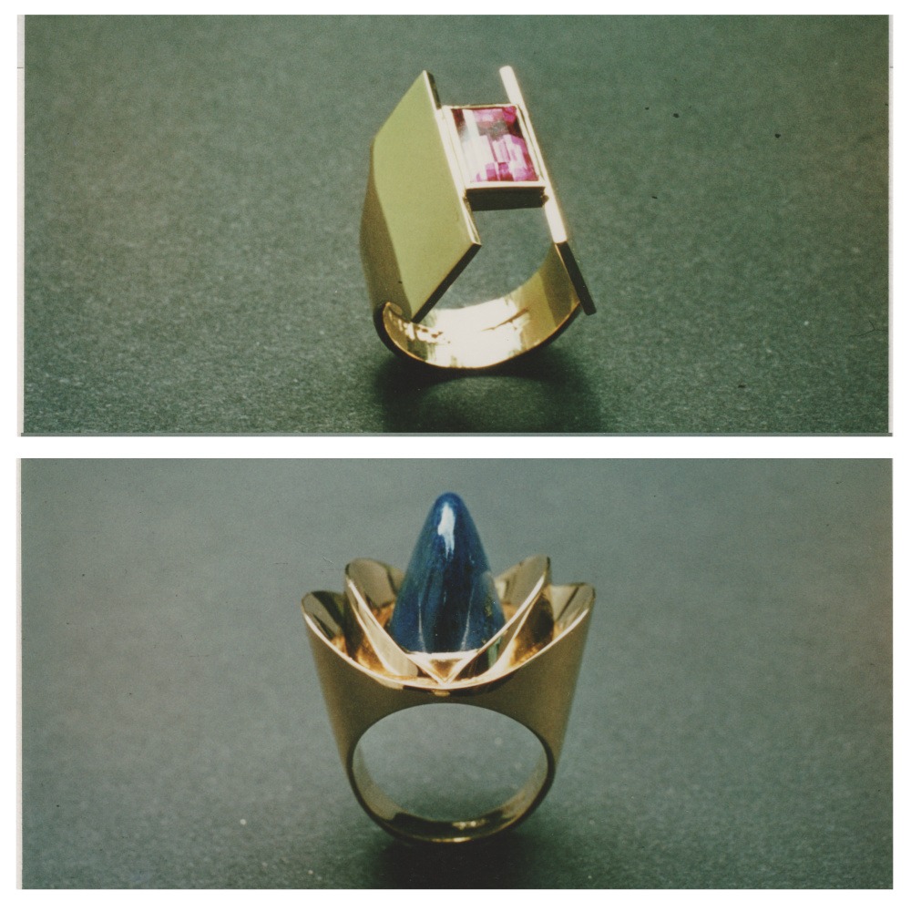 Handcrafted Rudolf Heltzel 18ct Yellow Gold Rings
