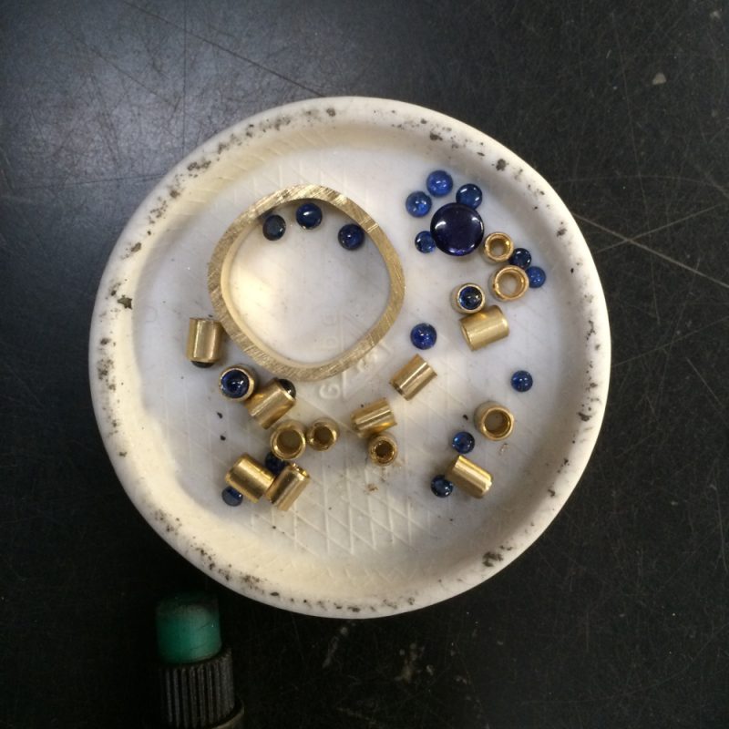 Rudolf Heltzel pendant being assembled