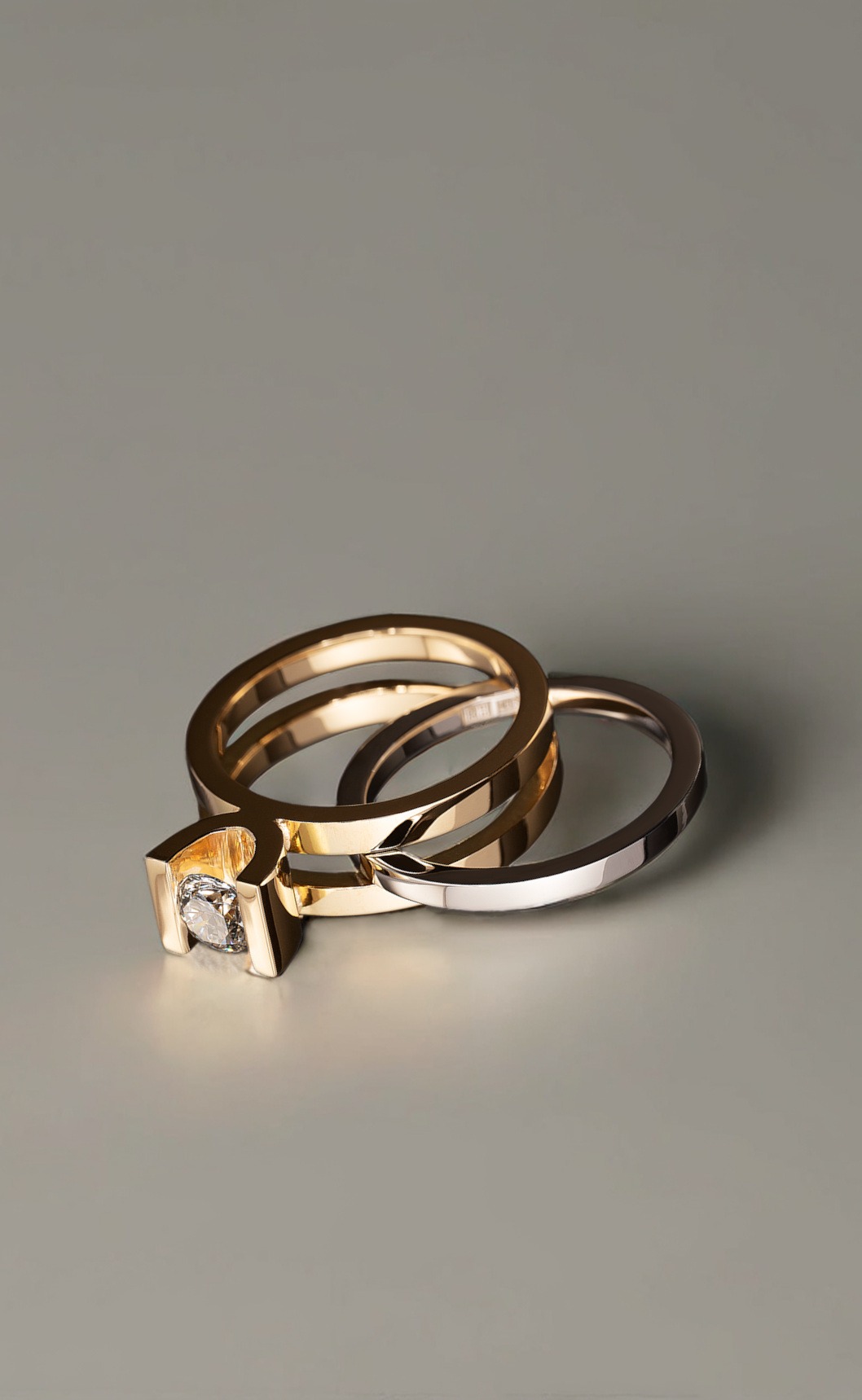 Rudolf Heltzel All In One Yellow Gold And Platinum Wedding And Engagement Ring