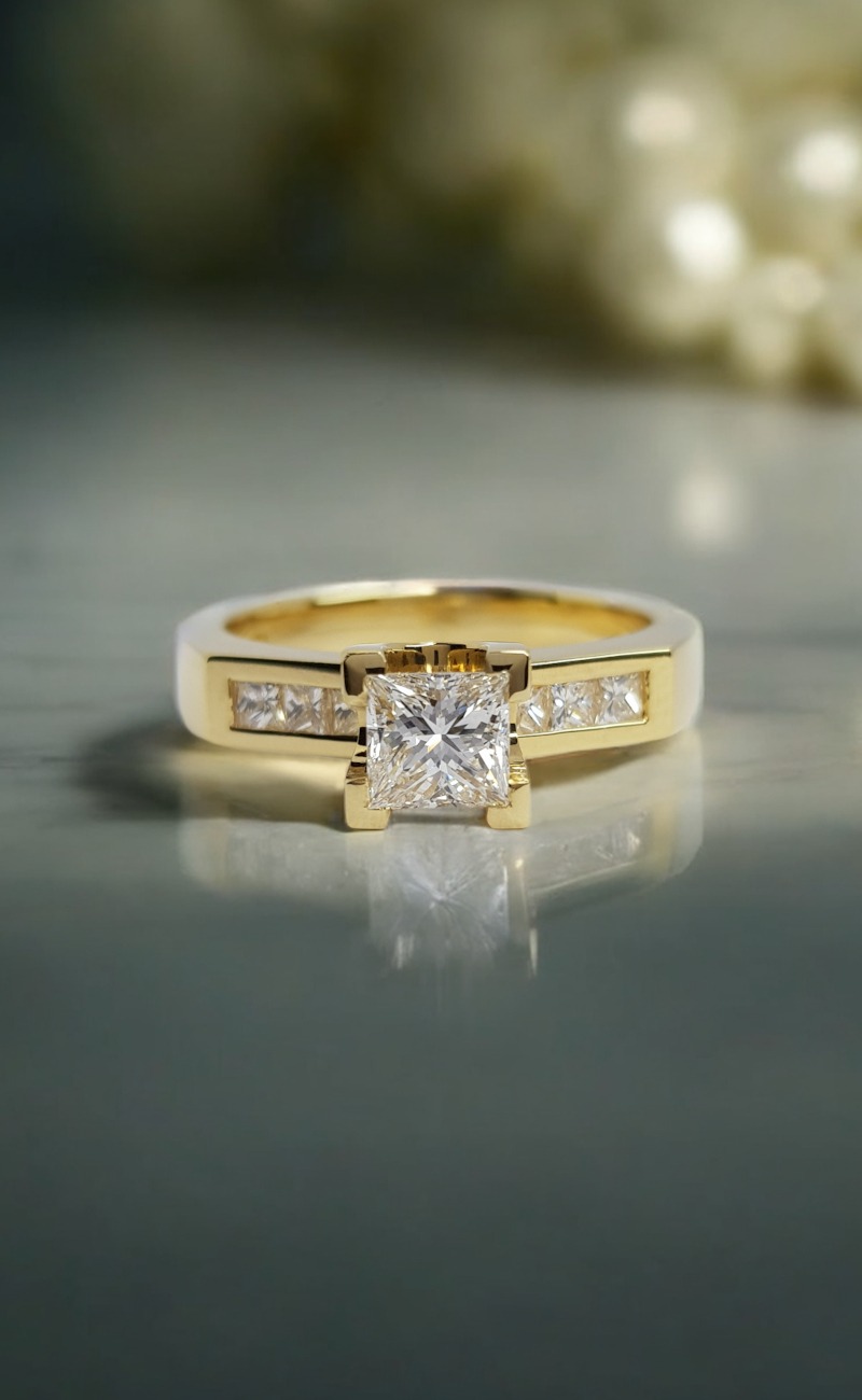Rudolf Heltzel Princess Channel Set Engagement Ring