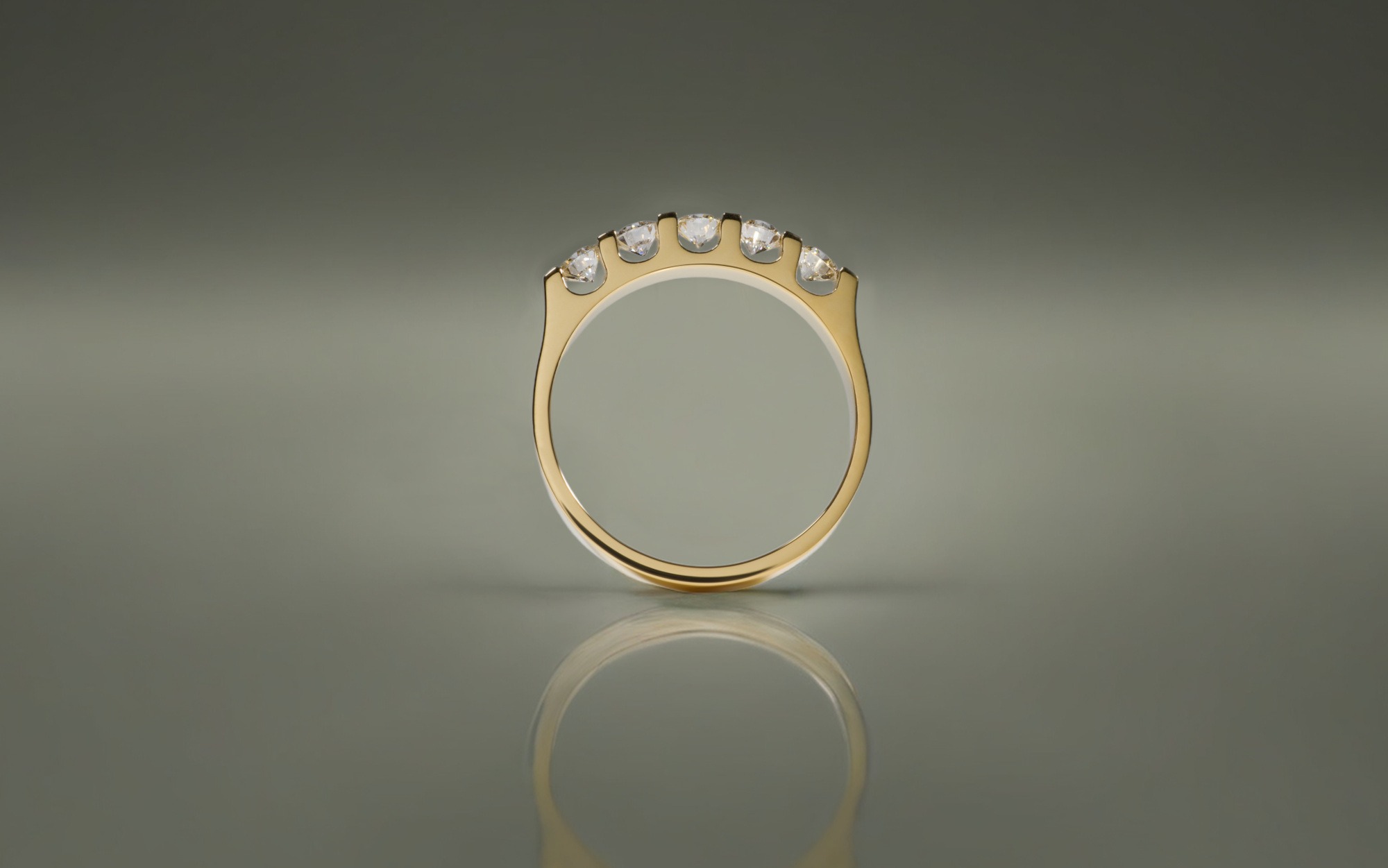 Rudolf Heltzel UShaped 5 Stone Engagement Ring