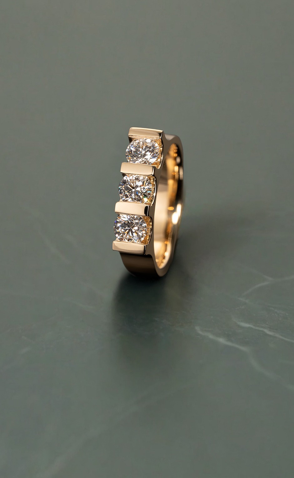 Rudolf Heltzel Ushaped 3 Stone Engagement Ring