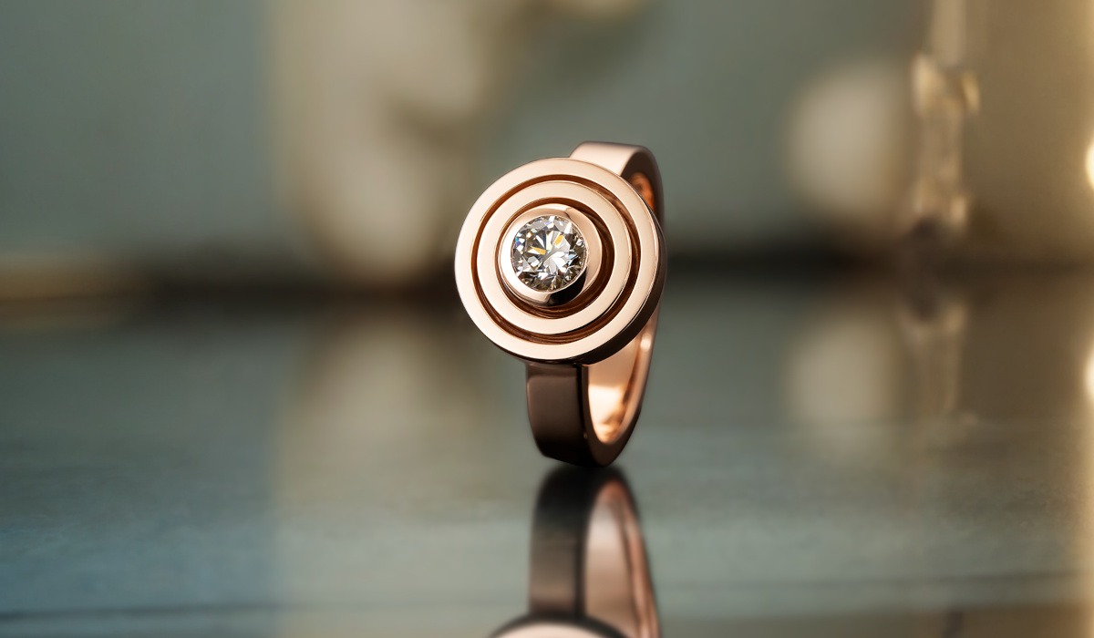 Rudolf Heltzel Two Surround Diamond Engagement Ring In Rose Gold