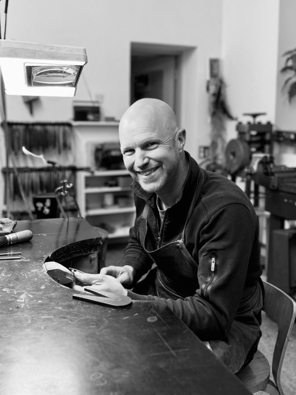 Christopher Heltzel working in the studio