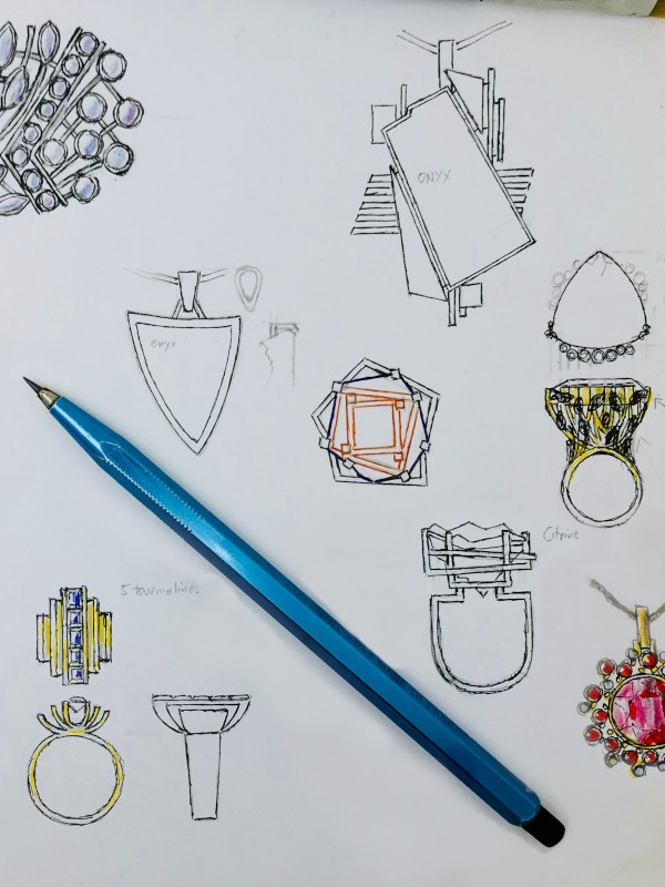 Rudolf Heltzel Jewellery Sketches